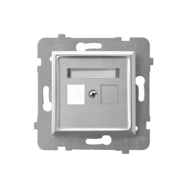 ARIA Obudowa gniazda pojedynczego typu Keystone prosta - kolor srebro