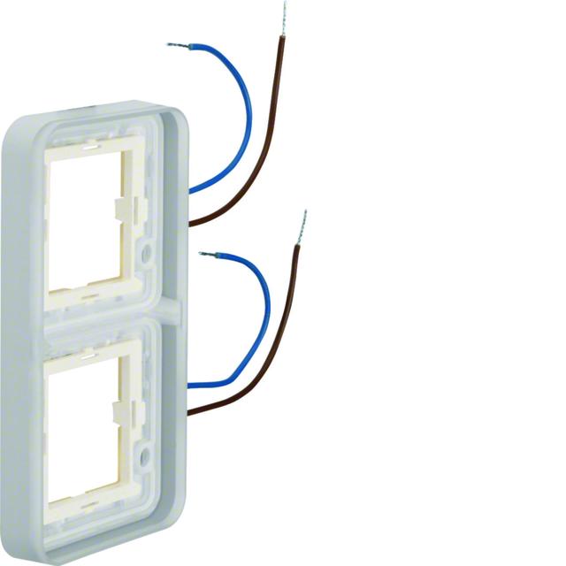 BERKER W.1 Ramka podwójna z podświetleniem białam 230V 0,6 mA do adaptera n/t IP55 13393512 HAGER