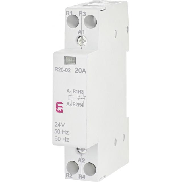 Stycznik modułowy 20A 2R 1M 2P R 20-02 24V 002461231 ETI