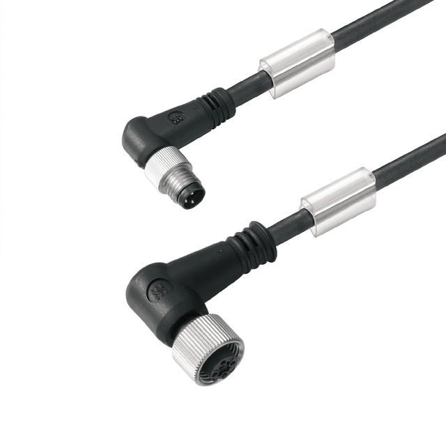 SAIL-M8WM12W-3-1.5V Przewód czujnika-siłownika (zmontowany), Kabel połączeniowy, M8 / M12, Liczba biegunów: 3, Długość kabla: 1.5 m, złącze męskie, proste - złącze żeński /1szt./ 1938250150 WEIDMÜLLER