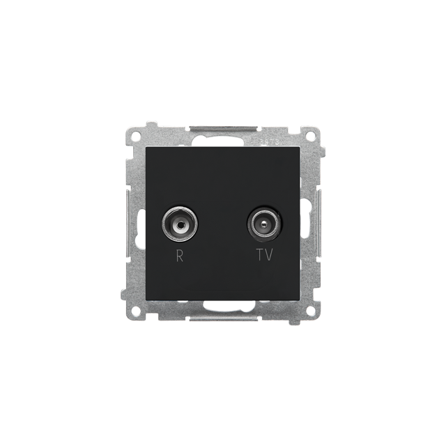 Simon 55 Gniazdo antenowe R-TV przelotowe 10dB 1x Wejście: 5÷862 MHz Czarny mat