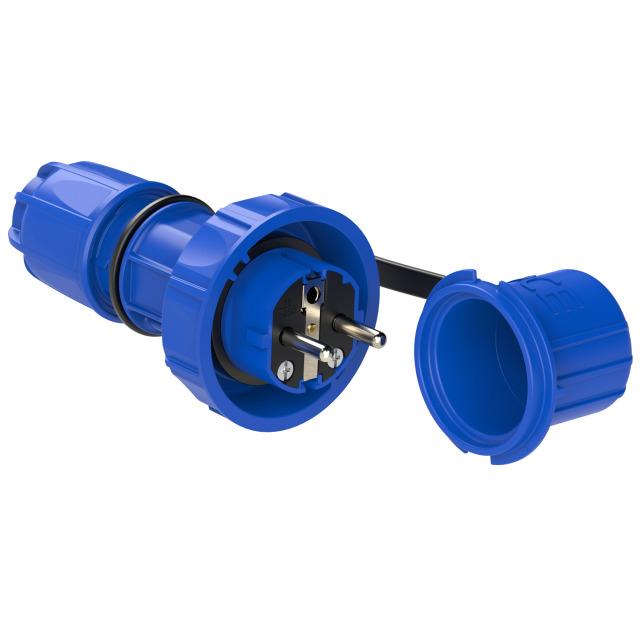 WTYCZKA PRZENOŚNE NAUTILUS 230V UNI-SCHUKO IP68 Niebieska standard uni-schuko 20051-b PCE