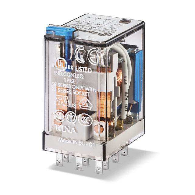 Przekaźnik przemysłowy miniaturowy serii 55: 3P 10A 24V DC 55.33.9.024.5060 /10szt./ FINDER