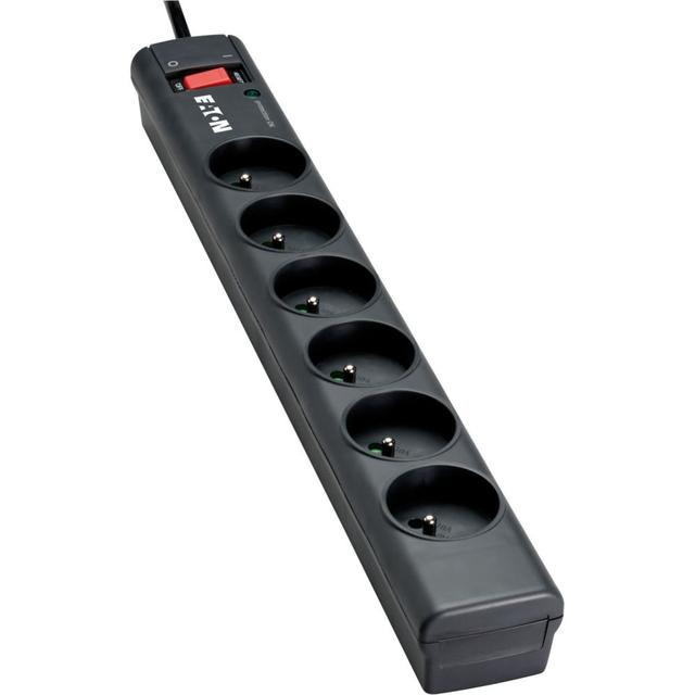Listwa zasilająca Eaton Protection Strip przeciwprzepięciowa 6 gniazd 1 m czarna EATON