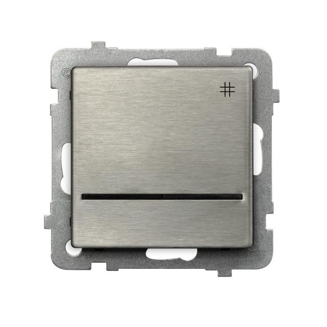 SONATA Łącznik krzyżowy z podświetleniem niebieskim - kolor stal inox