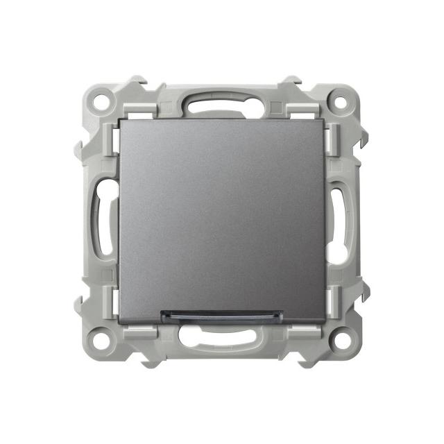 SZAFIR Łącznik zwierny z podświetleniem niebieskim - kolor szary mat