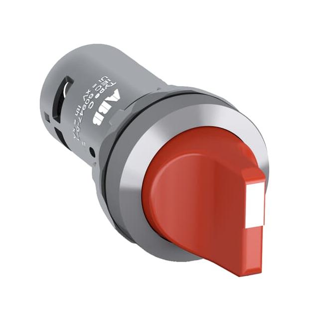 Przełącznik obrotowy 2poz.2NO czerwony C2SS2-30R-20