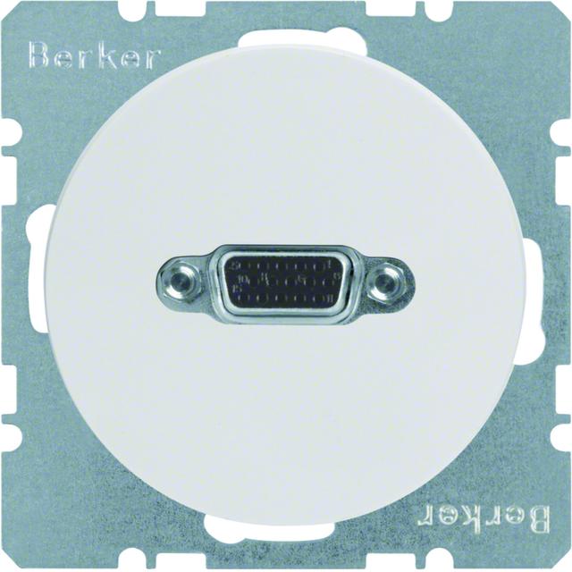 BERKER R.1/R.3 Gniazdo VGA zaciski śrubowe biały 3315412089 HAGER