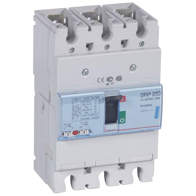Wyłącznik DPX3 250 3P 200A 70Ka 420608 LEGRAND