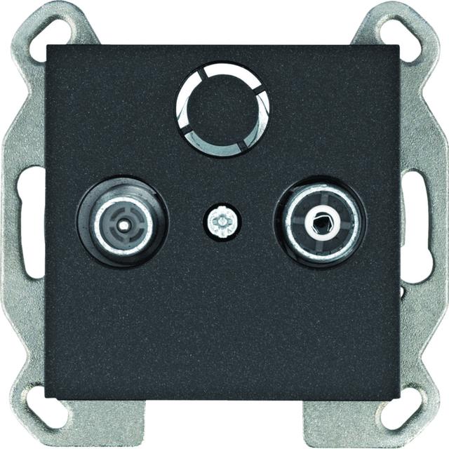 lumina Gniazdo RTV końcowe czarny WL3013 HAGER