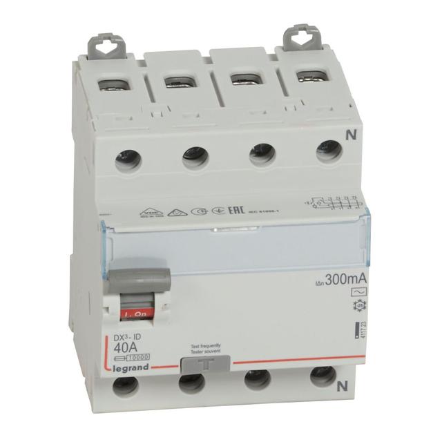 Wyłącznik Różnicowoprądowy P 304 4P 40A 300Ma Typ AC DX3 411723 LEGRAND