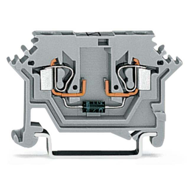 Złączka szynowa 2‑przewodowa diodowa 2,5mm2 szara 280‑613/281‑410 /100szt./ WAGO