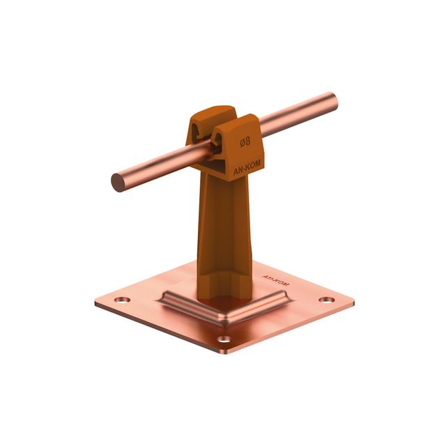 AN-11P/CU/-N Uchwyt na płytce stal.H=7cm Z-zatrz. /CU/ brązowy