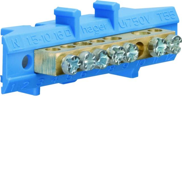 Listwa przyłączeniowa z cokołem neutralna 3x16+4x10 mm2 KM07N HAGER