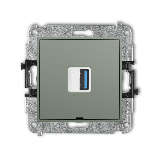 ICON Mechamizm gniazda pojedyncze USB typ A-A 3.0 szałwiowy 61IGUSBBO-5 KARLIK