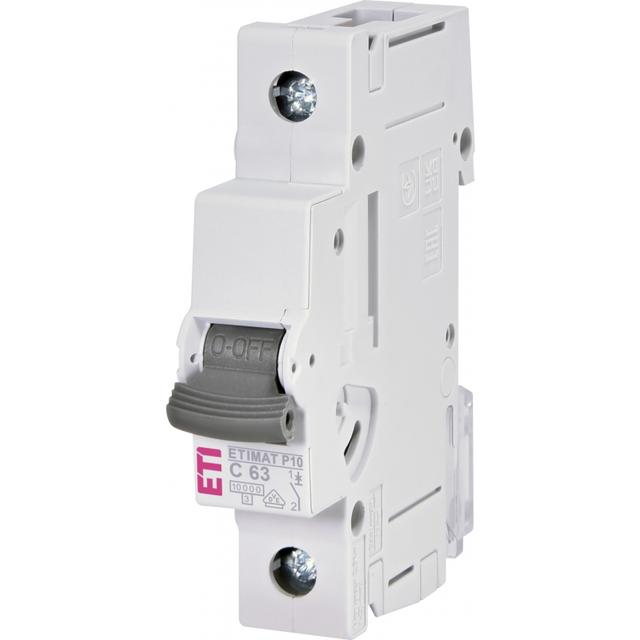 Wyłącznik nadprądowy MAT P10 1P C63A 001901036 ETI