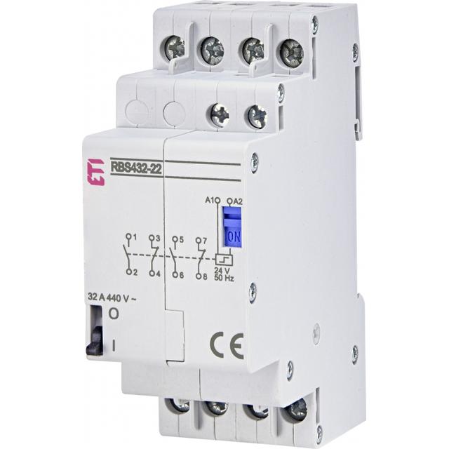 Stycznik bistabilny 25A 4P 2Z 2R 2M RBS432-22-24V AC 002464156 ETI
