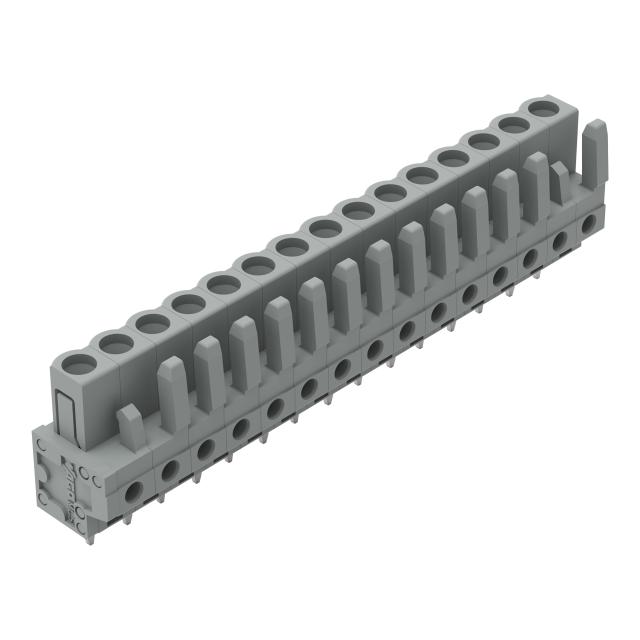 MCS-MIDI Classic gniazdo 15-bieg. szare raster 5 mm /25szt./ WAGO