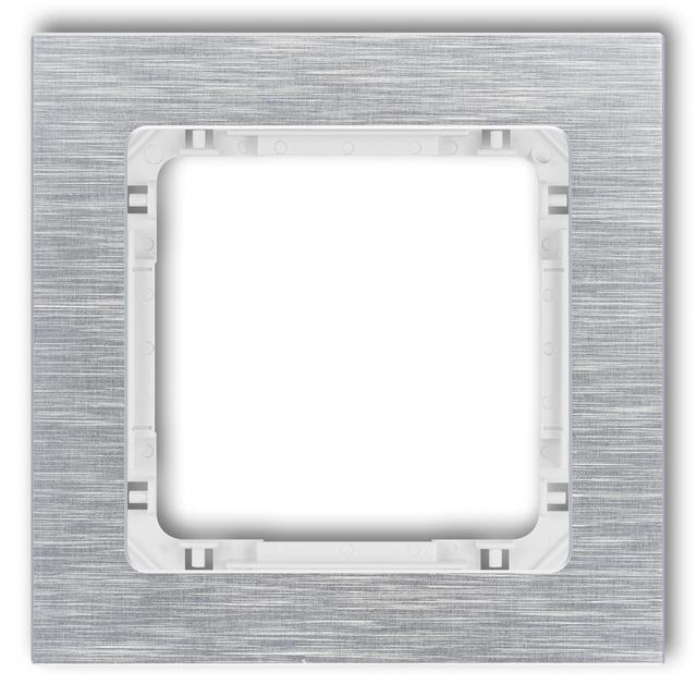 "DECO Ramka pojedyncza - aluminium szczotkowane (ramka: srebrna