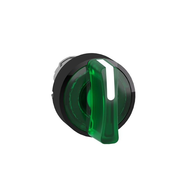 Harmony XB4 Przełącznik 3 położeniowy fi22 zielony z samopowrotem LED okrągły metalowy ZB4BK15337 Schneider