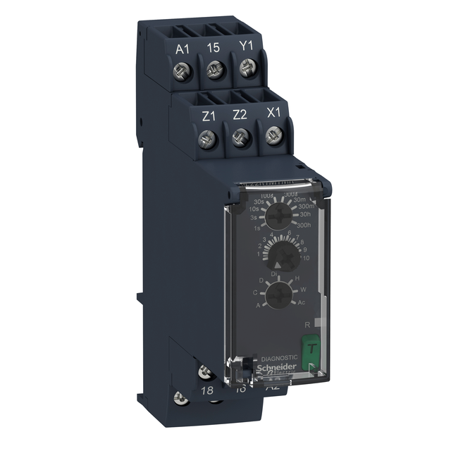 Zelio Time Przekaźnik czasowy wielofunkcyjny 24 240V AC/DC 0.05s/ 300h styk 1C/O 8A RE22R1MYMR Schneider