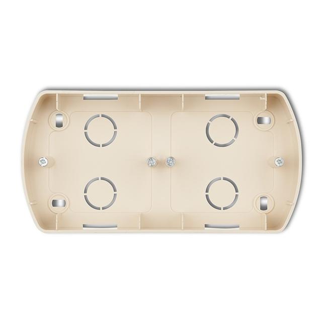 TREND Puszka montażowa pozioma podwójna beżowa