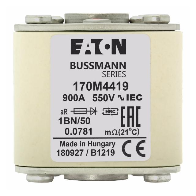 FUSE 900A 550V 1BN/50 AR Wkładka szybka 900A AC 550V rozmiar 1 53x69x51 mm aR IEC UL 170M4419 EATON