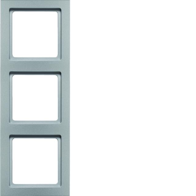 BERKER Q.3 Ramka potrójna aluminium aksamit lakierowana 10136094 HAGER