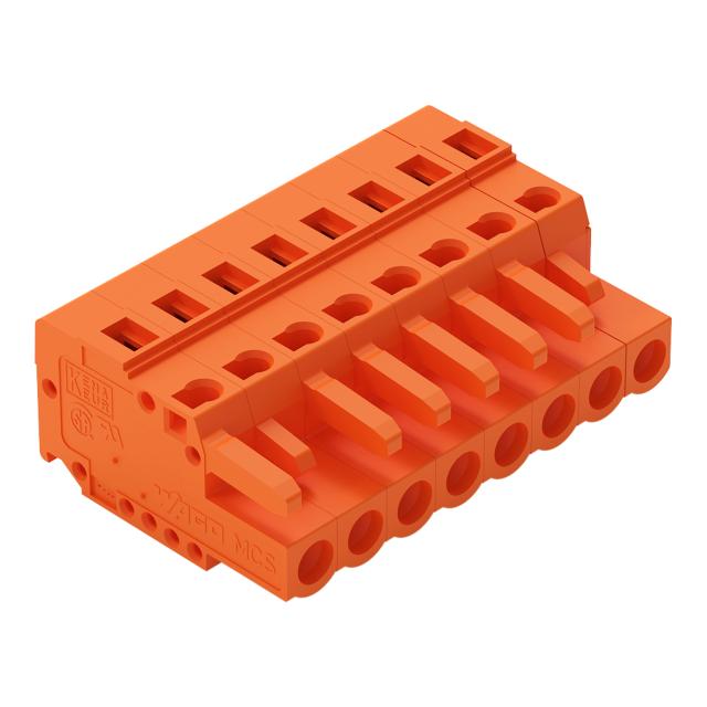 1-przewodowe gniazdo CAGE CLAMP pomarańczowa /50szt./ 231-308/102-000 WAGO