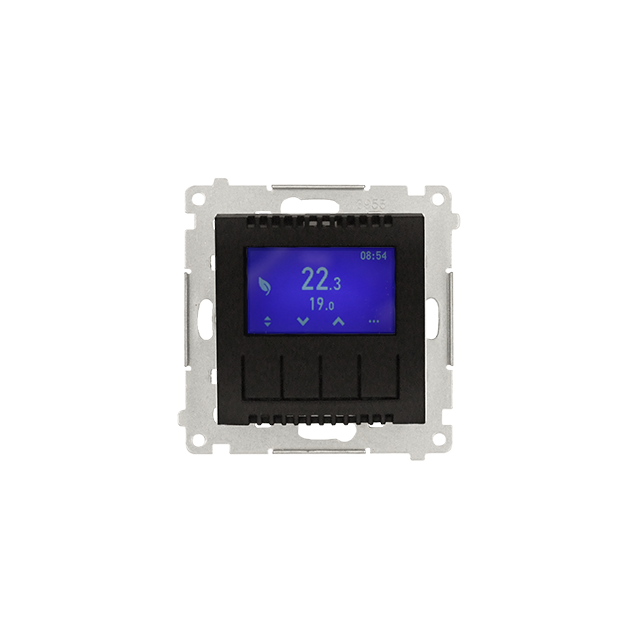 Simon 54 Termostat programowalny z wyświetlaczem z wew/zewn czujnikiem temperatury, DETD1A.01/49 KONTAKT