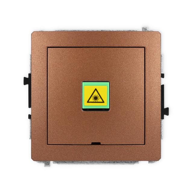 DECO Mechanizm gniazda światłowodowego/optycznego pojedynczego, bez pola opisowego brązowy metalik