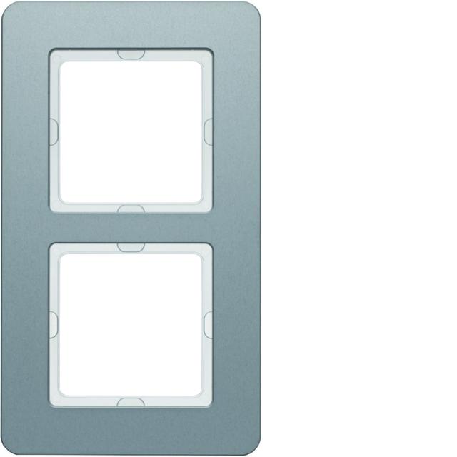 BERKER Q.7 Ramka podwójna aluminium 10126074 HAGER