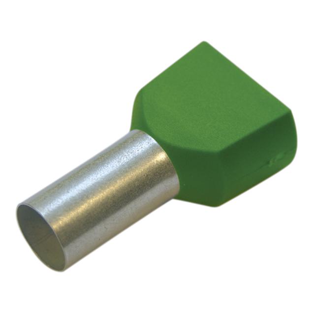 TWIN końcówki tulejkowe 16/16 zielone