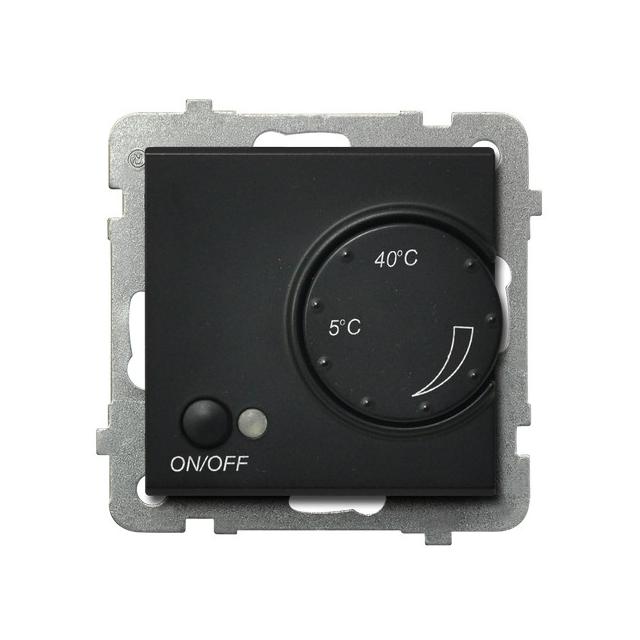 SONATA Regulator temperatury z czujnikiem podpodłogowym - kolor czarny metalik