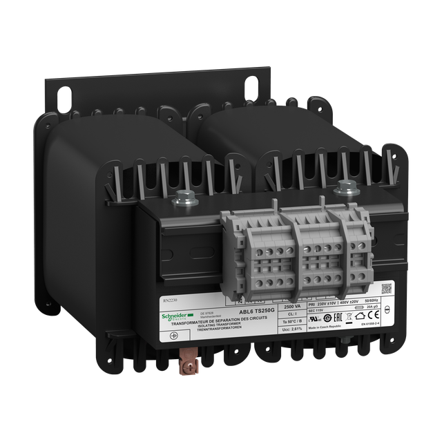 Phaseo separacyjny transformator napięcia wejście 230-400 V wyjście 1 x 115 V 2500 VA  ABL6TS250G Schneider