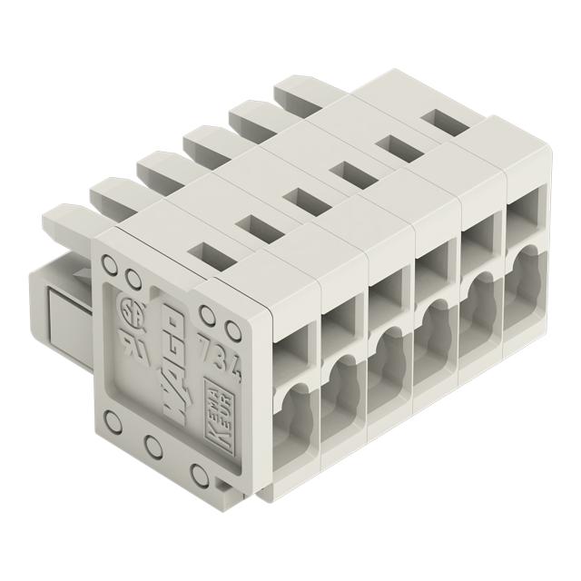 MCS-MINI Classic gniazdo 6-bieg. j-szare raster 3,5 mm /100szt./ WAGO