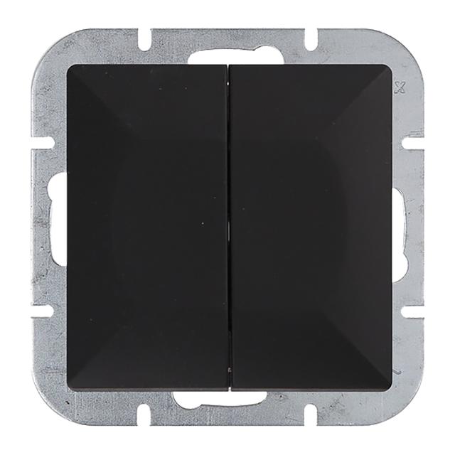 Łącznik roletowy podtynkowy Pearl, 10A, 250V, WP-10P, czarny