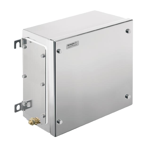 WEIDMULLER KTB FS 262620 S4E3 Metalowa obudowa iskrobezpieczna, 260 x 260 x 200 mm, element polerowany elektrolitycznie, Płytka kołnierzowa: Tak, na dole, z lewej strony, z prawej /1szt./ 1195780000 WEIDMÜLLER