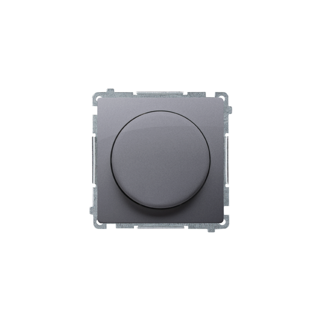 Simon Basic Ściemniacz naciskowo-obrotowy jednobiegunowy do LED ściemnialnych 230V stal inox BMS9L.01/21 KONTAKT