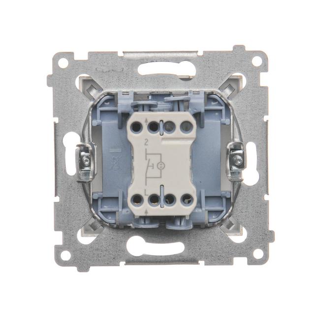 Simon 54 Przycisk „światło” z podświetleniem LED 10A szybkozłączka złoty mat