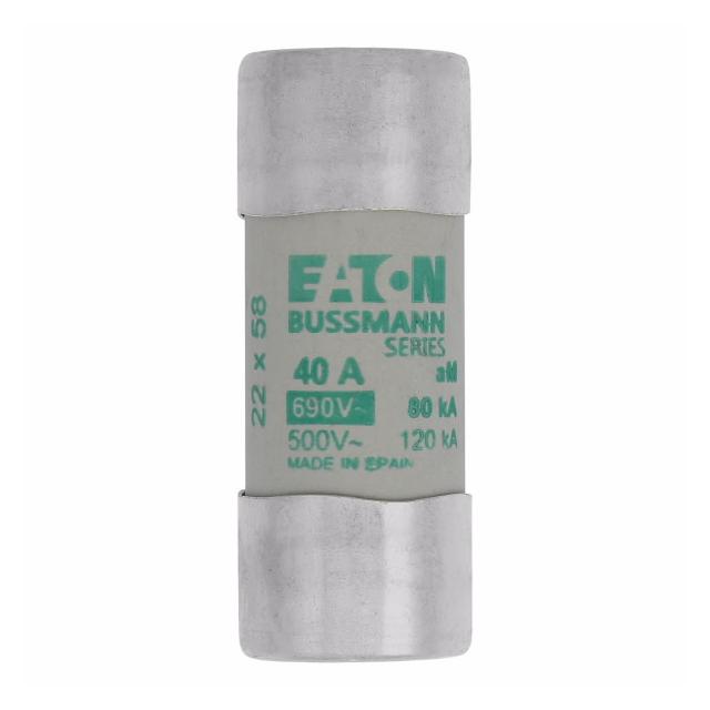 CYLINDRICAL FUSE 22 x 58 40A AM 690V AC Wkładka cylindryczna 22 x 58mm 40A AM 690V AC C22M40 EATON
