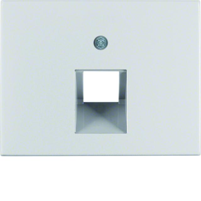 BERKER K.5 Płytka czołowa do gniazda przyłączeniowego UAE pojedyncza komp./tel. aluminium 14077003 HAGER