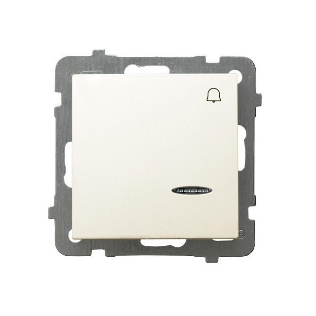 AS Łącznik zwierny  dzwonek  z podświetleniem pomarańczowym - kolor ecru