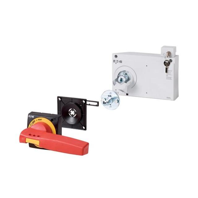 NZM4-XTVDKLR Rękojeść obrotowa nadrzwiowa NZM4 czerwono-żółta z zamkiem i kluczykiem 172535 EATON