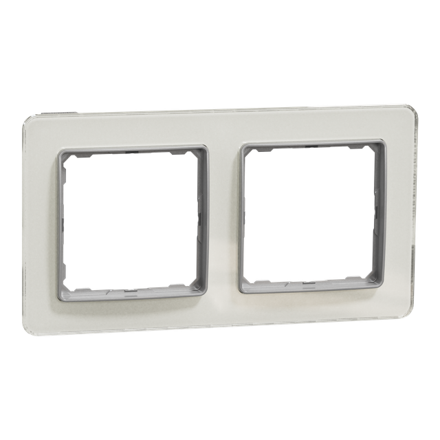 Sedna Design & Elements Ramka podwójna szkło białe efekt szkła SDD360802 SCHNEIDER
