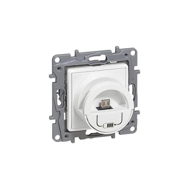 Niloe/Niloe Selection Stacja Ładująca Micro Usb 5V + Usb 5V 2400 Ma Biała 764596 LEGRAND