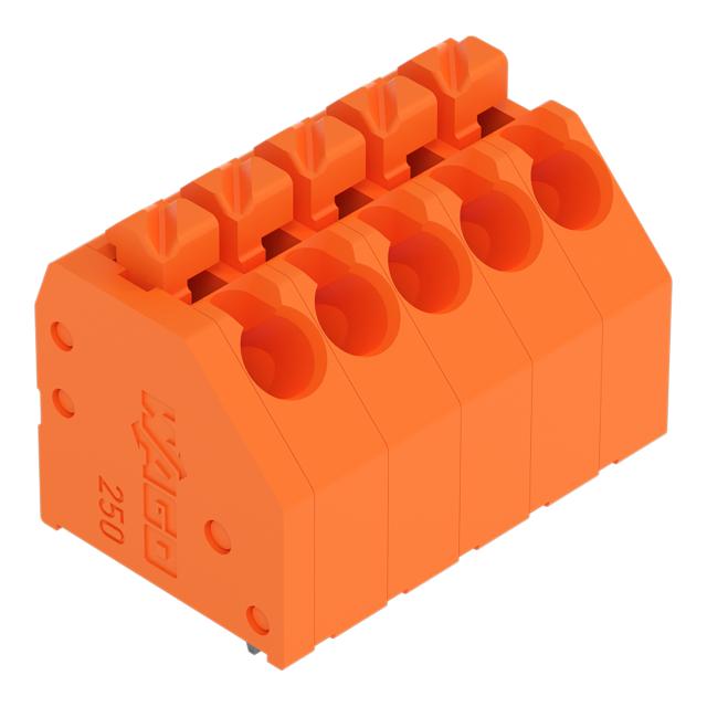 listwa zaciskowa do pł. drukowanych 5-bieg. pomarańczowa raster 3,5 mm /60szt./ WAGO