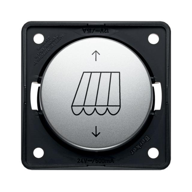 Integro Łącznik przyciskowy odwracający polaryzację z nadrukiem markizy i strzałek, chrom, mat lakie