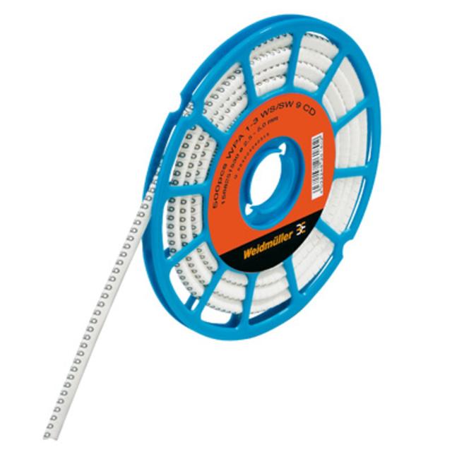 CLI C 1-3 WS NE CD System kodowania kabli, 2.5 - 5 mm, 4.2 mm, Neutralna, PVC, miękkie, bez kadmu, biały /500szt./ 1568251044 WEIDMÜLLER