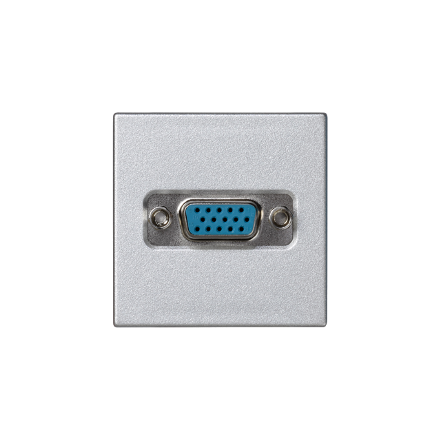 Simon Connect Płytka K45 złącza VGA (D-Sub 15) 45x45mm + wkład zaciski śrubowe aluminium K100B/8 KONTAKT